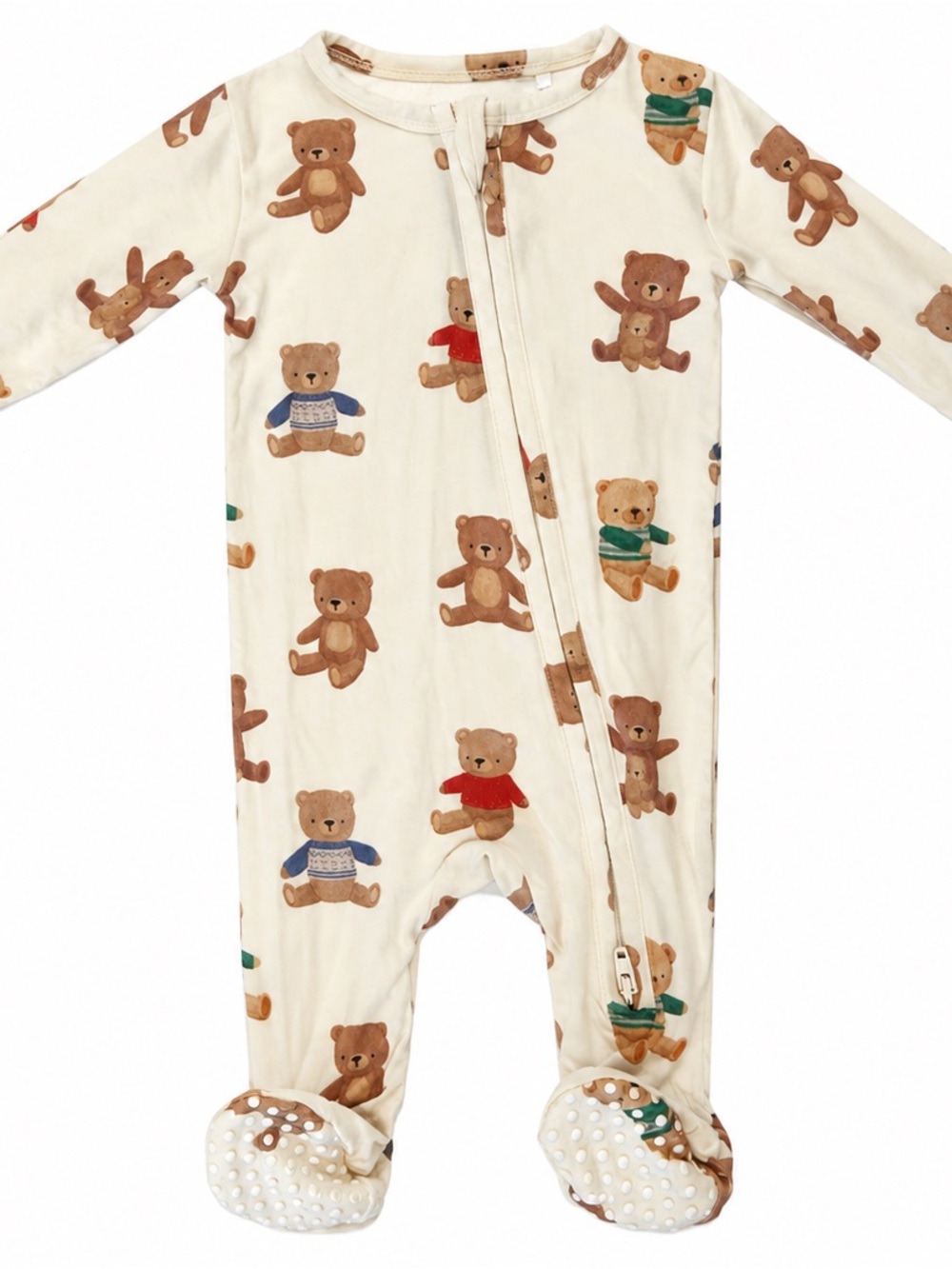 Angel Dear Baby Bamboo Teddy Bear Footie Size NB